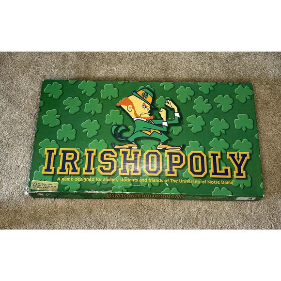 Late for the Sky Irishopoly University Notre Dame Board Game Complete Irish - Picture 1 of 8